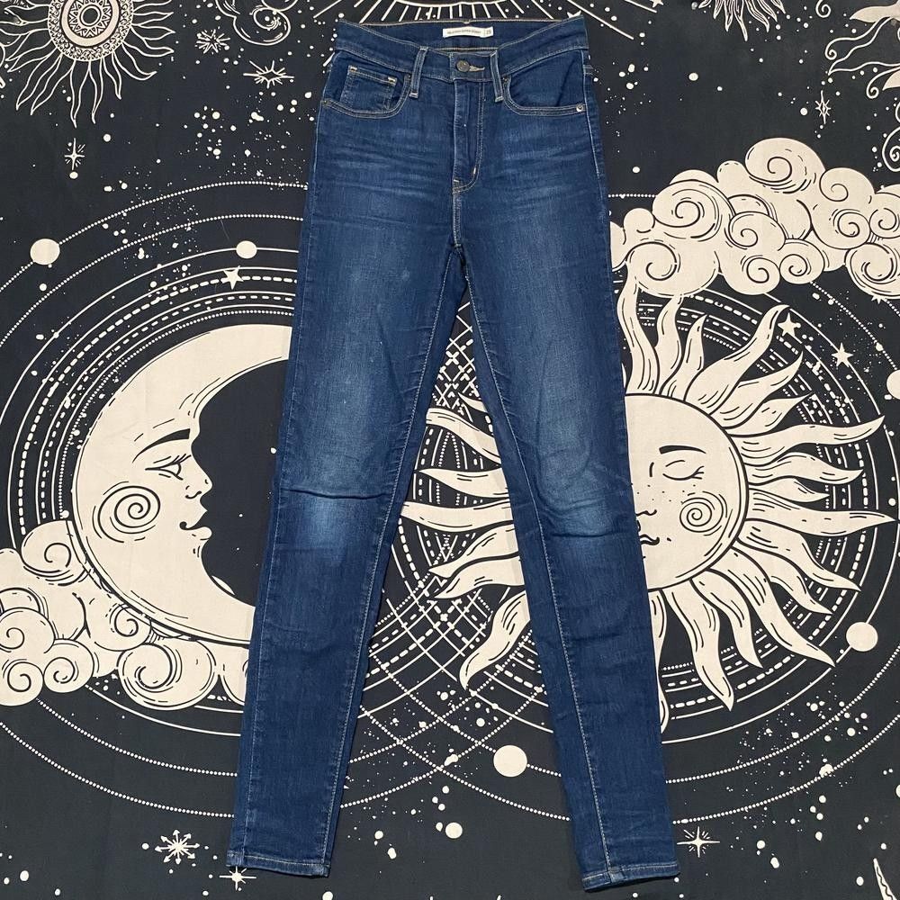 Levi's Mile High Skinny Jeans Women's 25x30 Blue Cotton Denim Faded Streetwear